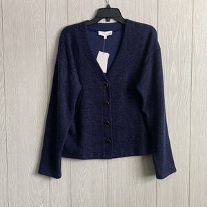 Brea Canyon Navy Blue Button Cardigan Sweater Size Medium NWT